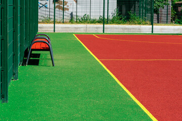 basketball court. Public Outdoor basketball court
