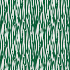 Vector green seamless tiger striped pattern.