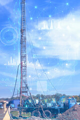 the concept of drilling geological exploration wells for oil. Collect and analyze the obtained data using artificial intelligence and reduce drilling costs