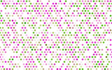 Light Pink, Green vector texture with colorful hexagons. Abstract illustration with colorful hexagons. New design for website's poster, banner.