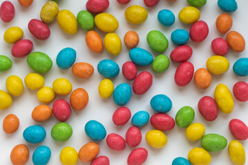 Fototapeta na wymiar multicolored candy on a white background close-up