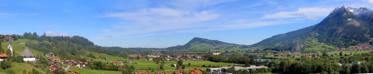 Fototapeta na wymiar Blick auf Bihlerdorf - Blaichach - Allgäu - Panorama