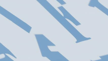 3d render of shadow silhouettes pattern. Animated letters projected on solid background. - Powered by Adobe