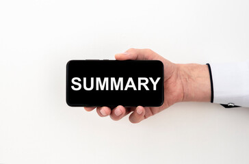 Summary word inscription, recap concept