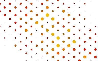 Light Orange vector layout with circle shapes. Blurred bubbles on abstract background with colorful gradient. Template for your brand book.