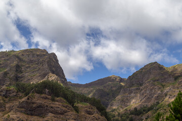View on the mountains of Madeira, Portugal