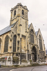 Fototapeta na wymiar Rouen Saint Godard church is one of oldest church. The current Saint Godard church erected between the XVI - XVII century. Rouen, France.
