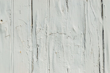 White paint on wood.