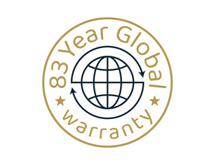 83 year global warranty images, 83 years worldwide warranty logos