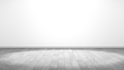 white empty room and wood parquet floor - Mock-up 