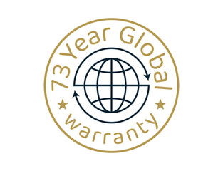 73 year global warranty images, 73 years worldwide warranty logos