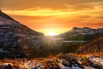 Sunrise along Carthew-Alderson Trail, Waterton Lakes National  Park, AB, Canada