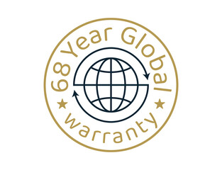 68 year global warranty images, 68 years worldwide warranty logos