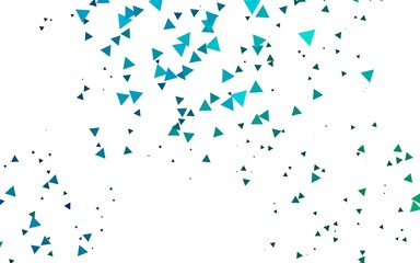 Light Blue, Green vector template with crystals, triangles. Decorative design in abstract style with triangles. Pattern for commercials.
