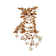 かわいい子猫のポップイラスト