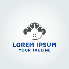 Fototapeta premium Home service customer care Logo design idea and inspiration