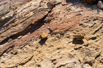 Red rocks texture background, pattern, wallpaper, mockup