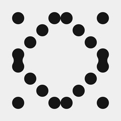Fototapeta premium Abstract Cross Pattern Dots Logo generative computational art illustration