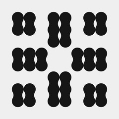 Abstract Cross Pattern Dots Logo generative computational art illustration