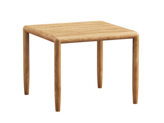 Modern outdoor wooden side table. 3d render