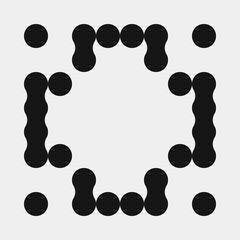 Abstract Cross Pattern Dots Logo generative computational art illustration