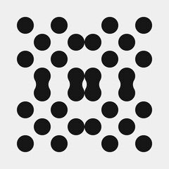 Abstract Cross Pattern Dots Logo generative computational art illustration