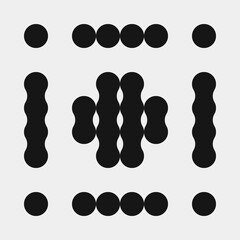 Abstract Cross Pattern Dots Logo generative computational art illustration