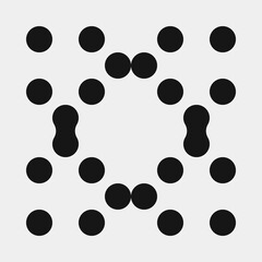 Abstract Cross Pattern Dots Logo generative computational art illustration