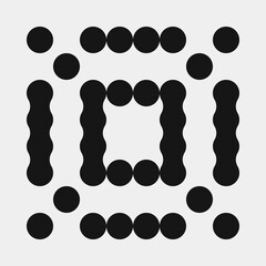 Abstract Cross Pattern Dots Logo generative computational art illustration