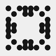 Abstract Cross Pattern Dots Logo generative computational art illustration