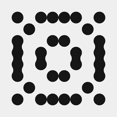 Abstract Cross Pattern Dots Logo generative computational art illustration