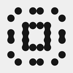 Abstract Cross Pattern Dots Logo generative computational art illustration