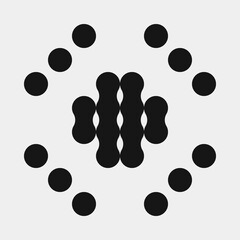 Abstract Cross Pattern Dots Logo generative computational art illustration