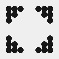 Abstract Cross Pattern Dots Logo generative computational art illustration