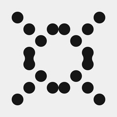 Abstract Cross Pattern Dots Logo generative computational art illustration