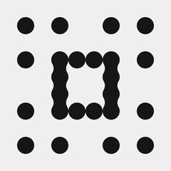 Abstract Cross Pattern Dots Logo generative computational art illustration