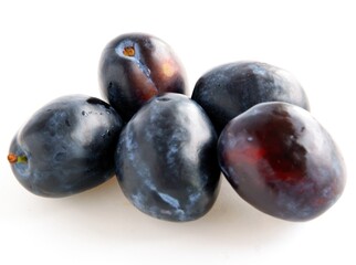 tasty,sweet lila plums fruits close up