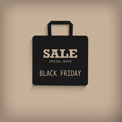 Black Friday Sale poster. Vector illustration.