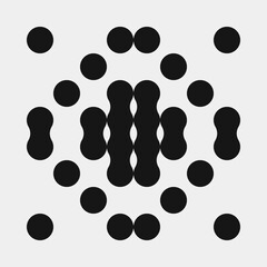 Abstract Cross Pattern Dots Logo generative computational art illustration