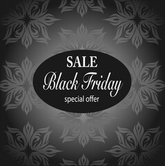 Black Friday Sale poster. Vector illustration.