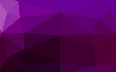 Obraz premium Dark Purple vector shining triangular pattern. Triangular geometric sample with gradient. Completely new template for your business design.