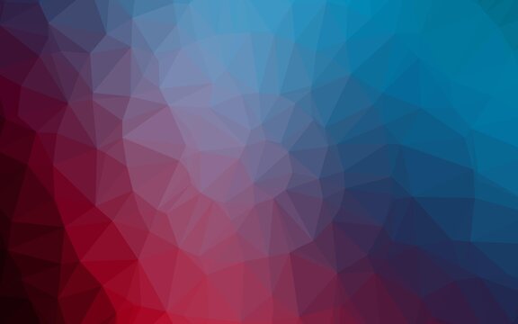 Dark Blue, Red vector triangle mosaic template. Brand new colorful illustration in with gradient. Completely new design for your business.