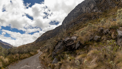 Fototapeta na wymiar Route to Los Nevados National Natural Park in Colombia