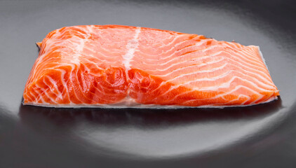 Piece of raw fresh salmon