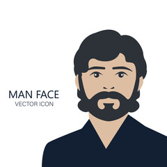 Man Face - Stock Vector Illustration