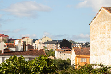 Fototapeta na wymiar landscape with houses or city buildings