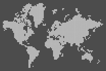 Fototapeta na wymiar World map - Vector Stocl Illustration