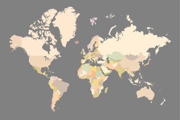 Obraz na płótnie Canvas World map - Vector Stocl Illustration
