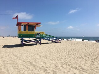 Obraz premium Lifeguard house at Venice beach, LA, California. 
