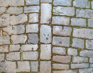 path made of marble bricks